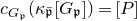 c Subscript upper G Sub Subscript German p Baseline left parenthesis kappa Subscript German p overbar Baseline left bracket upper G Subscript German p Baseline right bracket right parenthesis equals left bracket upper P right bracket
