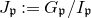 upper J Subscript German p Baseline colon equals upper G Subscript German p Baseline divided by upper I Subscript German p