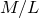 upper M divided by upper L