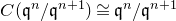 upper C left parenthesis German q Superscript n Baseline divided by German q Superscript n plus 1 Baseline right parenthesis approximately equals German q Superscript n Baseline divided by German q Superscript n plus 1