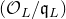 left parenthesis script upper O Subscript upper L Baseline divided by German q Subscript upper L Baseline right parenthesis