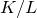 upper K divided by upper L