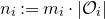 n Subscript i Baseline colon equals m Subscript i Baseline dot StartAbsoluteValue script upper O Subscript i Baseline EndAbsoluteValue