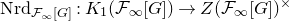 Nrd Subscript script upper F Sub Subscript normal infinity Subscript left bracket upper G right bracket Baseline colon upper K 1 left parenthesis script upper F Subscript normal infinity Baseline left bracket upper G right bracket right parenthesis right arrow upper Z left parenthesis script upper F Subscript normal infinity Baseline left bracket upper G right bracket right parenthesis Superscript times