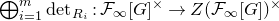 circled plus Underscript i equals 1 Overscript m Endscripts det Underscript upper R Subscript i Baseline Endscripts colon script upper F Subscript normal infinity Baseline left bracket upper G right bracket Superscript times Baseline right arrow upper Z left parenthesis script upper F Subscript normal infinity Baseline left bracket upper G right bracket right parenthesis Superscript times