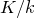 upper K divided by k