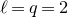 script l equals q equals 2
