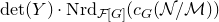 det left parenthesis upper Y right parenthesis dot normal upper N normal r normal d Subscript script upper F left bracket upper G right bracket Baseline left parenthesis c Subscript upper G Baseline left parenthesis script upper N divided by script upper M right parenthesis right parenthesis