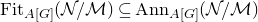 Fit Subscript upper A left bracket upper G right bracket Baseline left parenthesis script upper N divided by script upper M right parenthesis subset of or equal to upper A normal n normal n Subscript upper A left bracket upper G right bracket Baseline left parenthesis script upper N divided by script upper M right parenthesis