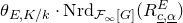 theta Subscript upper E comma upper K divided by k Baseline dot normal upper N normal r normal d Subscript script upper F Sub Subscript normal infinity Subscript left bracket upper G right bracket Baseline left parenthesis upper R Subscript c underbar comma alpha underbar Superscript upper E Baseline right parenthesis