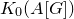 upper K 0 left parenthesis upper A left bracket upper G right bracket right parenthesis