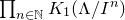 product Underscript n element of double struck upper N Endscripts upper K 1 left parenthesis normal upper Lamda divided by upper I Superscript n Baseline right parenthesis