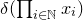 delta left parenthesis product Underscript i element of double struck upper N Endscripts x Subscript i Baseline right parenthesis