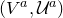 left parenthesis upper V Superscript a Baseline comma script upper U Superscript a Baseline right parenthesis