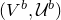 left parenthesis upper V Superscript b Baseline comma script upper U Superscript b Baseline right parenthesis