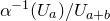 alpha Superscript negative 1 Baseline left parenthesis upper U Subscript a Baseline right parenthesis divided by upper U Subscript a plus b