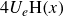 4 upper U Subscript e Baseline normal upper H left parenthesis x right parenthesis