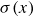 sigma left parenthesis x right parenthesis