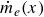 ModifyingAbove m With dot Subscript e Baseline left parenthesis x right parenthesis