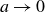 a right arrow 0