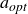a Subscript o p t
