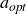 a Subscript italic opt