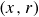 left parenthesis x comma r right parenthesis