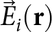 upper E right arrow i left parenthesis bold r right parenthesis