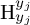 normal upper H Subscript y Sub Subscript j Superscript y Super Subscript j