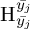 normal upper H Subscript y Sub Subscript j Subscript overbar Superscript y Super Subscript j Superscript overbar