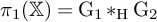 pi 1 left parenthesis double struck upper X right parenthesis equals normal upper G 1 asterisk Subscript normal upper H Baseline normal upper G 2