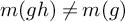 m left parenthesis g h right parenthesis not equals m left parenthesis g right parenthesis