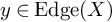 y element of upper E d g e left parenthesis upper X right parenthesis