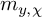 m Subscript y comma chi