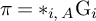 pi equals asterisk Underscript i comma upper A Endscripts normal upper G Subscript i
