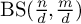 upper B upper S left parenthesis StartFraction n Over d EndFraction comma StartFraction m Over d EndFraction right parenthesis