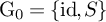normal upper G 0 equals StartSet id comma upper S EndSet