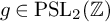 g element of upper P upper S upper L 2 left parenthesis double struck upper Z right parenthesis