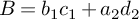 upper B equals b 1 c 1 plus a 2 d 2
