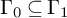 normal upper Gamma 0 subset of or equal to normal upper Gamma 1