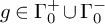 g element of normal upper Gamma 0 Superscript plus union normal upper Gamma 0 Superscript minus