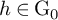 h element of normal upper G 0