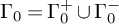 normal upper Gamma 0 equals normal upper Gamma 0 Superscript plus Baseline union normal upper Gamma 0 Superscript minus