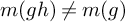 m left parenthesis g h right parenthesis not equals m left parenthesis g right parenthesis
