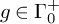 g element of normal upper Gamma 0 Superscript plus