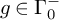 g element of normal upper Gamma 0 Superscript minus