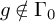 g not an element of normal upper Gamma 0
