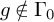 g not an element of normal upper Gamma 0
