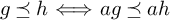 g precedes above single line equals h long left right double arrow a g precedes above single line equals a h