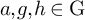 a comma g comma h element of normal upper G